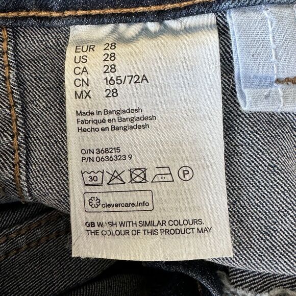 &Denim SZ 28 Skinny Ankle Jeans High-Rise Pocket Stretch Zip-Fly Flat Front Blue - Picture 8 of 9
